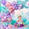 Mermaid Balloon Garland Arch Kit (Pink and Purple) 	10", 5", 18"